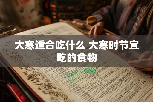 大寒适合吃什么 大寒时节宜吃的食物 大寒适合吃什么 大寒时节宜吃的食物
