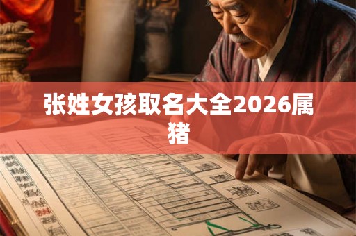 张姓女孩取名大全2026属猪 张姓女孩取名大全2026属猪