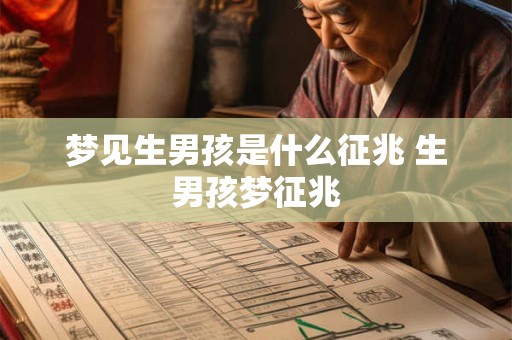 梦见生男孩是什么征兆 生男孩梦征兆