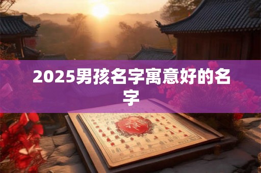 2025男孩名字寓意好的名字