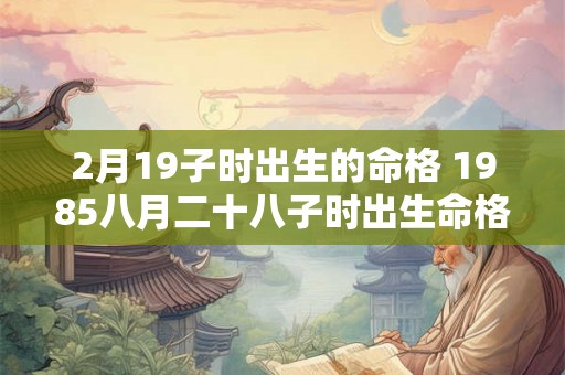 2月19子时出生的命格 1985八月二十八子时出生命格 2月19子时出生的命格 1985八月二十八子时出生命格