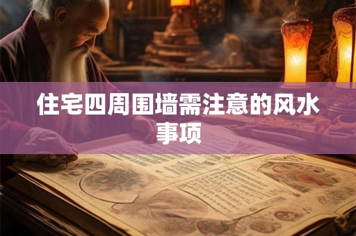 住宅四周围墙需注意的风水事项 住宅四周围墙需注意的风水事项
