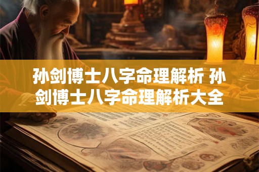 孙剑博士八字命理解析 孙剑博士八字命理解析大全 孙剑博士八字命理解析 孙剑博士八字命理解析大全