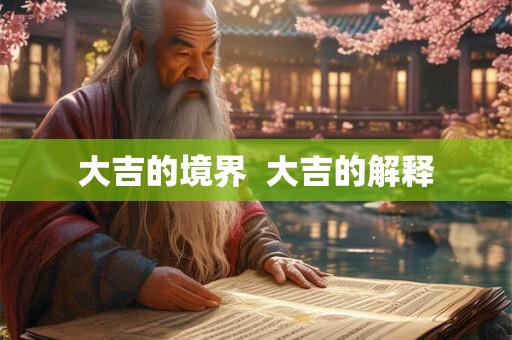 大吉的境界 大吉的解释 大吉的境界 大吉的解释