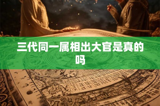 三代同一属相出大官是真的吗 三代同一属相出大官是真的吗