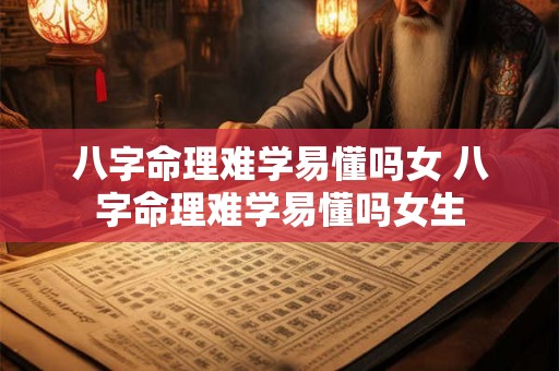 八字命理难学易懂吗女 八字命理难学易懂吗女生 八字命理难学易懂吗女 八字命理难学易懂吗女生