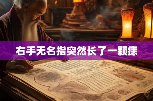 右手无名指突然长了一颗痣