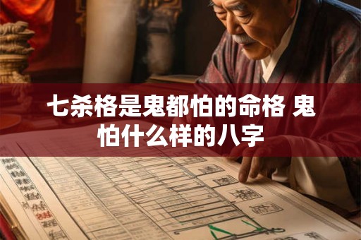 七杀格是鬼都怕的命格 鬼怕什么样的八字 七杀格是鬼都怕的命格 鬼怕什么样的八字