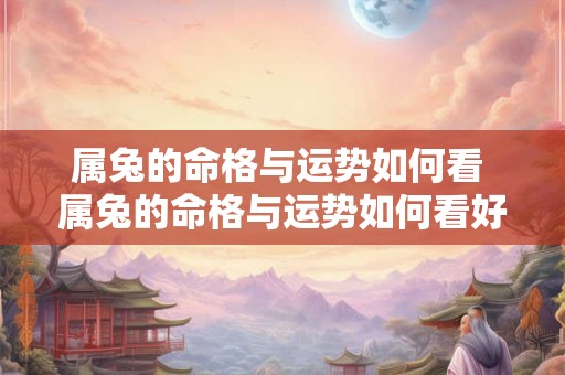 属兔的命格与运势如何看 属兔的命格与运势如何看好坏