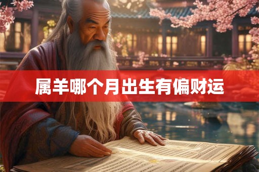 属羊哪个月出生有偏财运