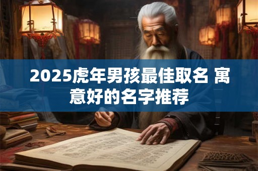 2025虎年男孩最佳取名 寓意好的名字推荐 2025虎年男孩最佳取名 寓意好的名字推荐