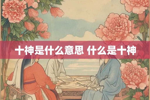 十神是什么意思 什么是十神 十神是什么意思 什么是十神
