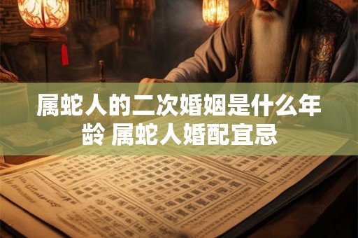 属蛇人的二次婚姻是什么年龄 属蛇人婚配宜忌