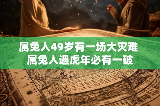 属兔人49岁有一场大灾难 属兔人遇虎年必有一破 属兔人49岁有一场大灾难 属兔人遇虎年必有一破
