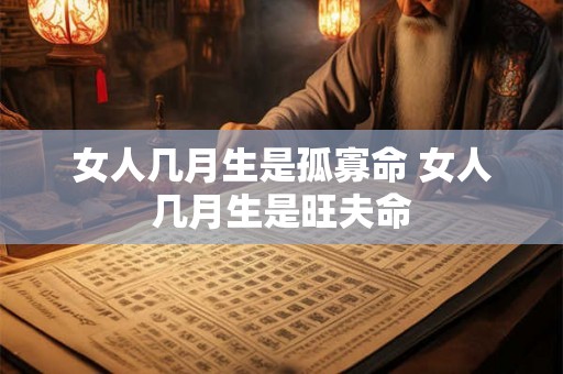 女人几月生是孤寡命 女人几月生是旺夫命 女人几月生是孤寡命 女人几月生是旺夫命