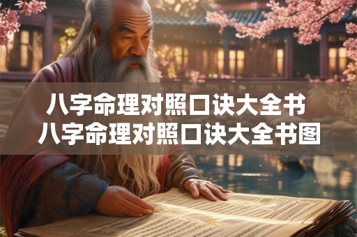 八字命理对照口诀大全书 八字命理对照口诀大全书图片 八字命理对照口诀大全书 八字命理对照口诀大全书图片