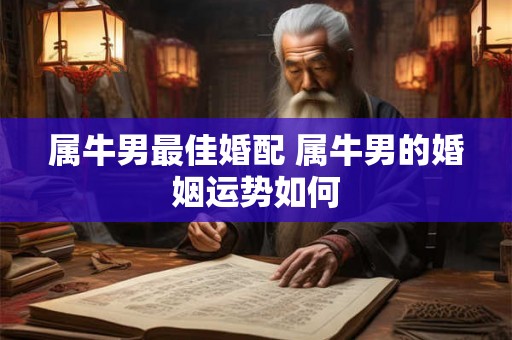 属牛男最佳婚配 属牛男的婚姻运势如何
