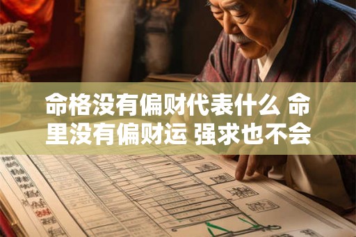 命格没有偏财代表什么 命里没有偏财运 强求也不会有吗 命格没有偏财代表什么 命里没有偏财运 强求也不会有吗