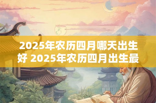 2025年农历四月哪天出生好 2025年农历四月出生最佳日期 2025年农历四月哪天出生好 2025年农历四月出生最佳日期