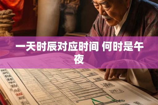 一天时辰对应时间 何时是午夜 一天时辰对应时间 何时是午夜