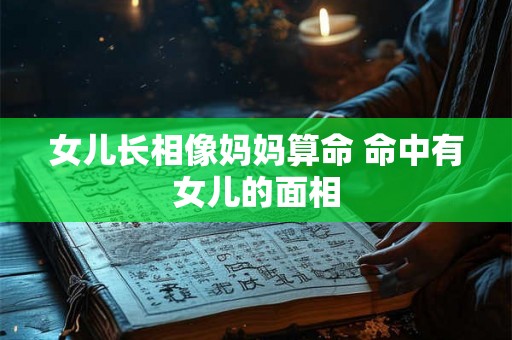 女儿长相像妈妈算命 命中有女儿的面相