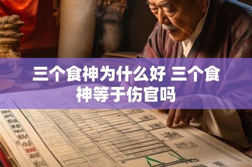 三个食神为什么好 三个食神等于伤官吗 三个食神为什么好 三个食神等于伤官吗