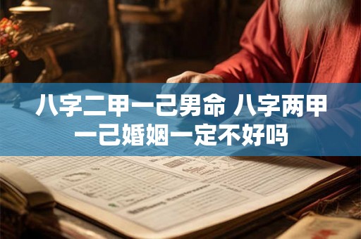 八字二甲一己男命 八字两甲一己婚姻一定不好吗