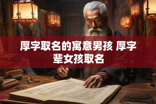 厚字取名的寓意男孩 厚字辈女孩取名 厚字取名的寓意男孩 厚字辈女孩取名