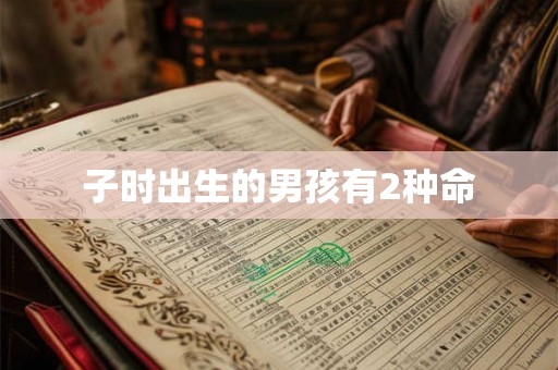 子时出生的男孩有2种命 子时出生的男孩有2种命