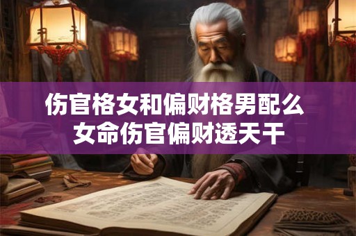 伤官格女和偏财格男配么 女命伤官偏财透天干 伤官格女和偏财格男配么 女命伤官偏财透天干