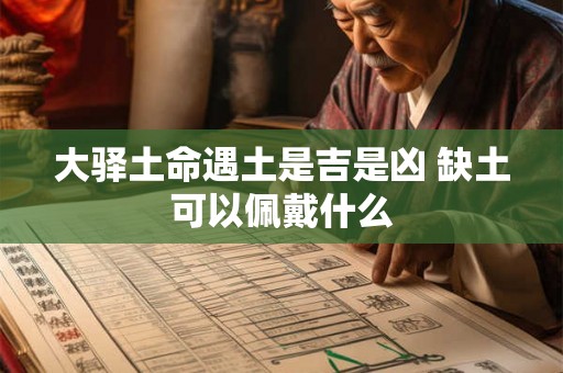 大驿土命遇土是吉是凶 缺土可以佩戴什么 大驿土命遇土是吉是凶 缺土可以佩戴什么