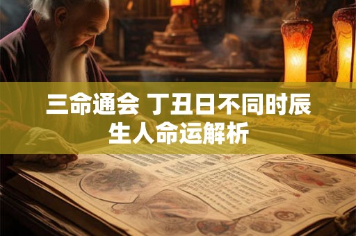 三命通会 丁丑日不同时辰生人命运解析 三命通会 丁丑日不同时辰生人命运解析