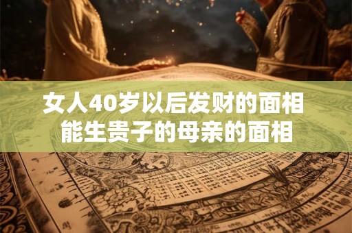 女人40岁以后发财的面相 能生贵子的母亲的面相 女人40岁以后发财的面相 能生贵子的母亲的面相