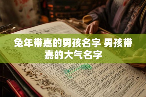 兔年带嘉的男孩名字 男孩带嘉的大气名字 兔年带嘉的男孩名字 男孩带嘉的大气名字