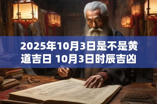 2025年10月3日是不是黄道吉日 10月3日时辰吉凶 2025年10月3日是不是黄道吉日 10月3日时辰吉凶
