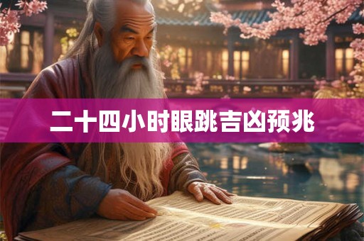 二十四小时眼跳吉凶预兆 二十四小时眼跳吉凶预兆