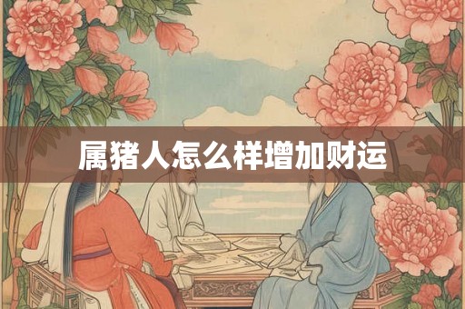 属猪人怎么样增加财运