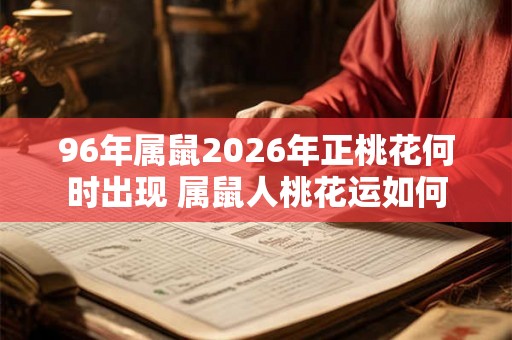 96年属鼠2026年正桃花何时出现 属鼠人桃花运如何 96年属鼠2026年正桃花何时出现 属鼠人桃花运如何