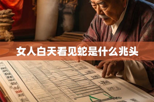 女人白天看见蛇是什么兆头 女人白天看见蛇是什么兆头