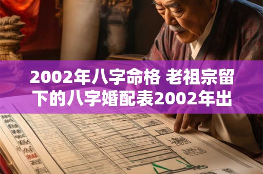 2002年八字命格 老祖宗留下的八字婚配表2002年出生的是什么命 2002年八字命格 老祖宗留下的八字婚配表2002年出生的是什么命