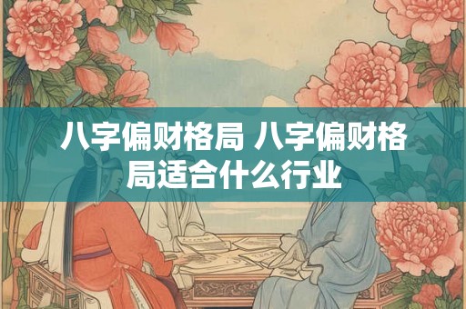 八字偏财格局 八字偏财格局适合什么行业