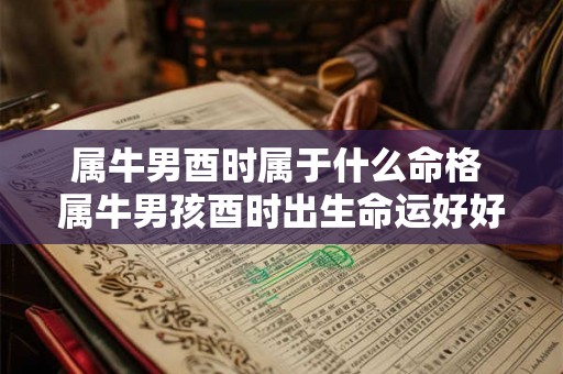 属牛男酉时属于什么命格 属牛男孩酉时出生命运好好不好好 属牛男酉时属于什么命格 属牛男孩酉时出生命运好好不好好