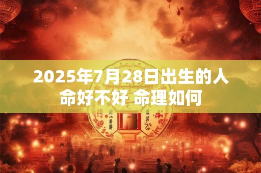 2025年7月28日出生的人命好不好 命理如何 2025年7月28日出生的人命好不好 命理如何
