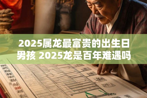 2025属龙最富贵的出生日男孩 2025龙是百年难遇吗