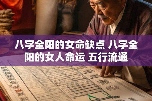 八字全阳的女命缺点 八字全阳的女人命运 五行流通 八字全阳的女命缺点 八字全阳的女人命运 五行流通