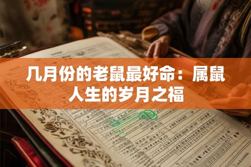 几月份的老鼠最好命:属鼠人生的岁月之福 几月份的老鼠最好命:属鼠人生的岁月之福
