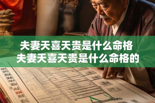 夫妻天喜天贵是什么命格 夫妻天喜天贵是什么命格的人 夫妻天喜天贵是什么命格 夫妻天喜天贵是什么命格的人