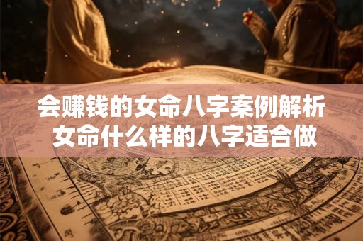 会赚钱的女命八字案例解析 女命什么样的八字适合做生意 会赚钱的女命八字案例解析 女命什么样的八字适合做生意