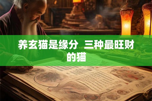 养玄猫是缘分 三种最旺财的猫 养玄猫是缘分 三种最旺财的猫