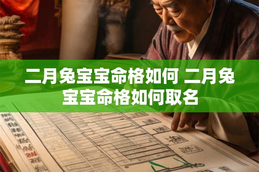 二月兔宝宝命格如何 二月兔宝宝命格如何取名 二月兔宝宝命格如何 二月兔宝宝命格如何取名